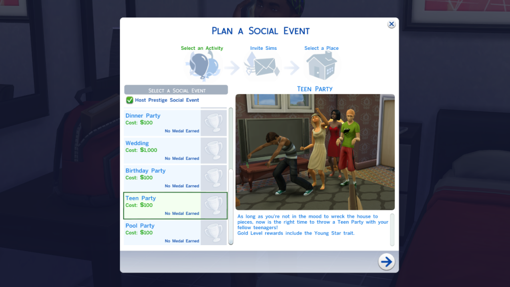 Party Cheat Sims 4